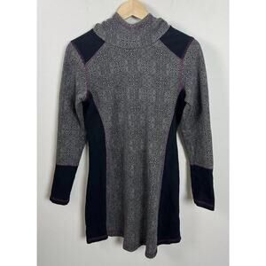 Prana Tunic Hoodie Dress Patterned Gray Black Size XS Style #W2ROMA314 Women’s